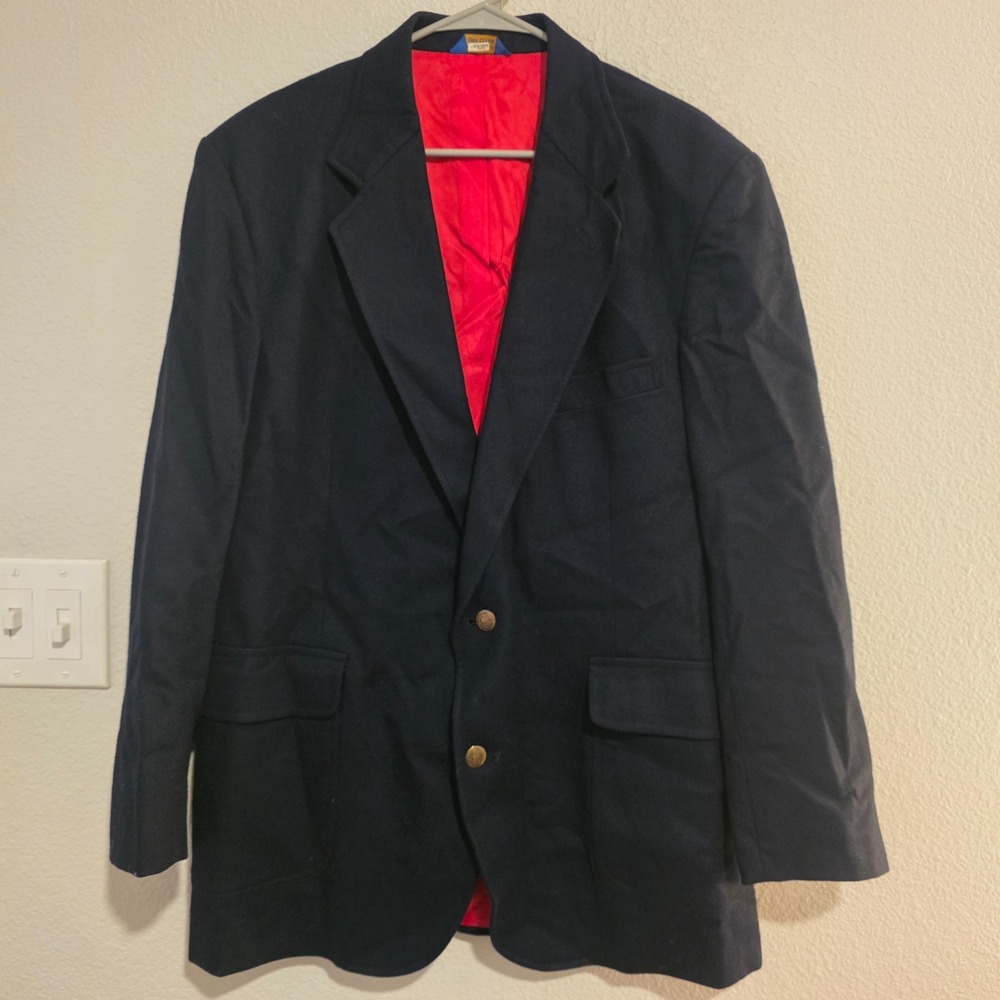 Pendleton Blazer‎ Men's 44L 100% Pure Virgin Wool Jacket Navy Blue Gold Buttons